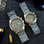 Unisex Couple Watch Set in Premium Rubber Strap Best for Gifts