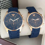 Unisex Couple Watch Set in Premium Rubber Strap Best for Gifts