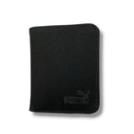 Men's Leather Wallet Black Orange Gray with Puma Logo